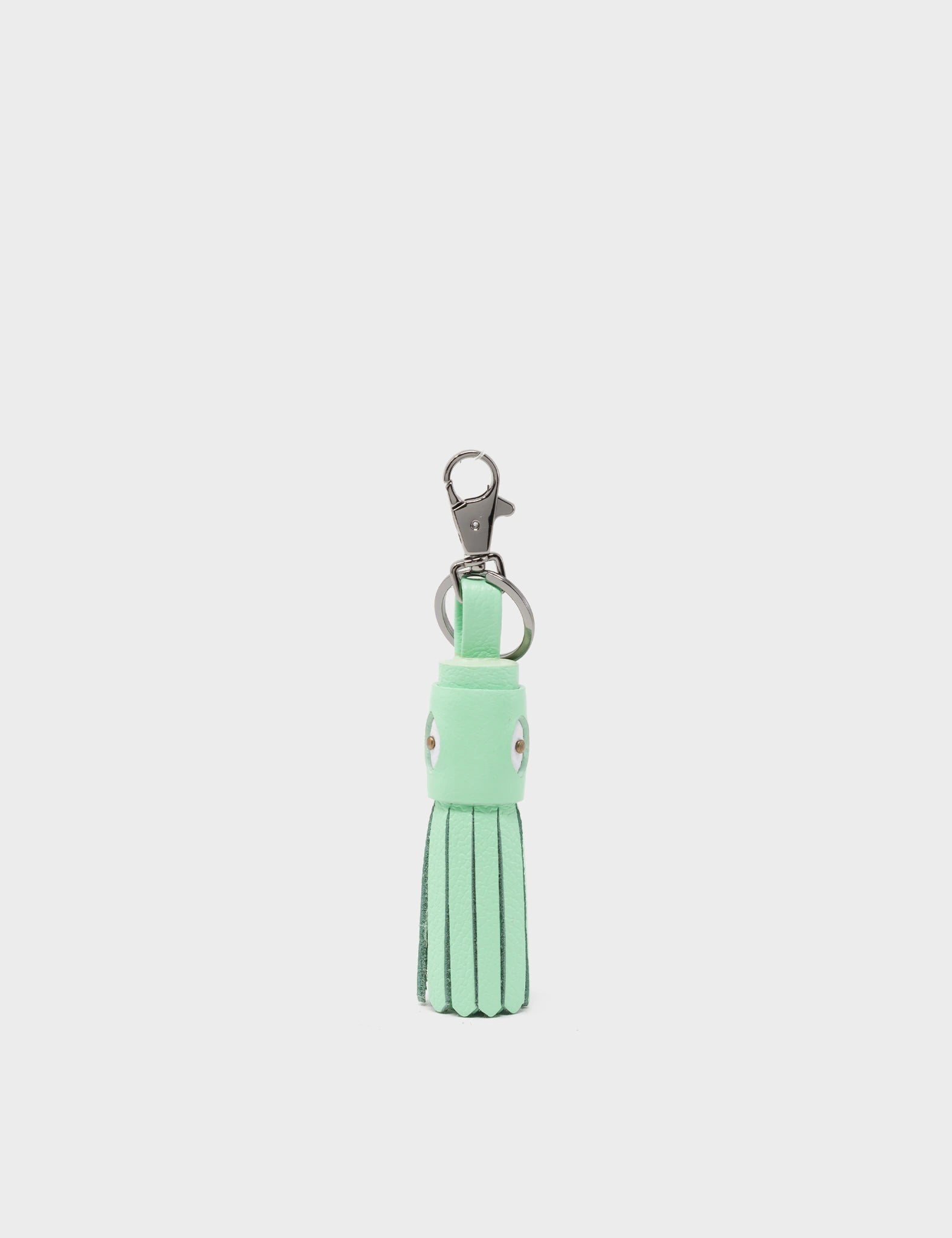 Callie Marie Hue Charm - Ash Green Leather Keychain 