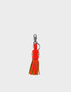 Callie Marie Hue Charm - Fiesta Red Leather Keychain
