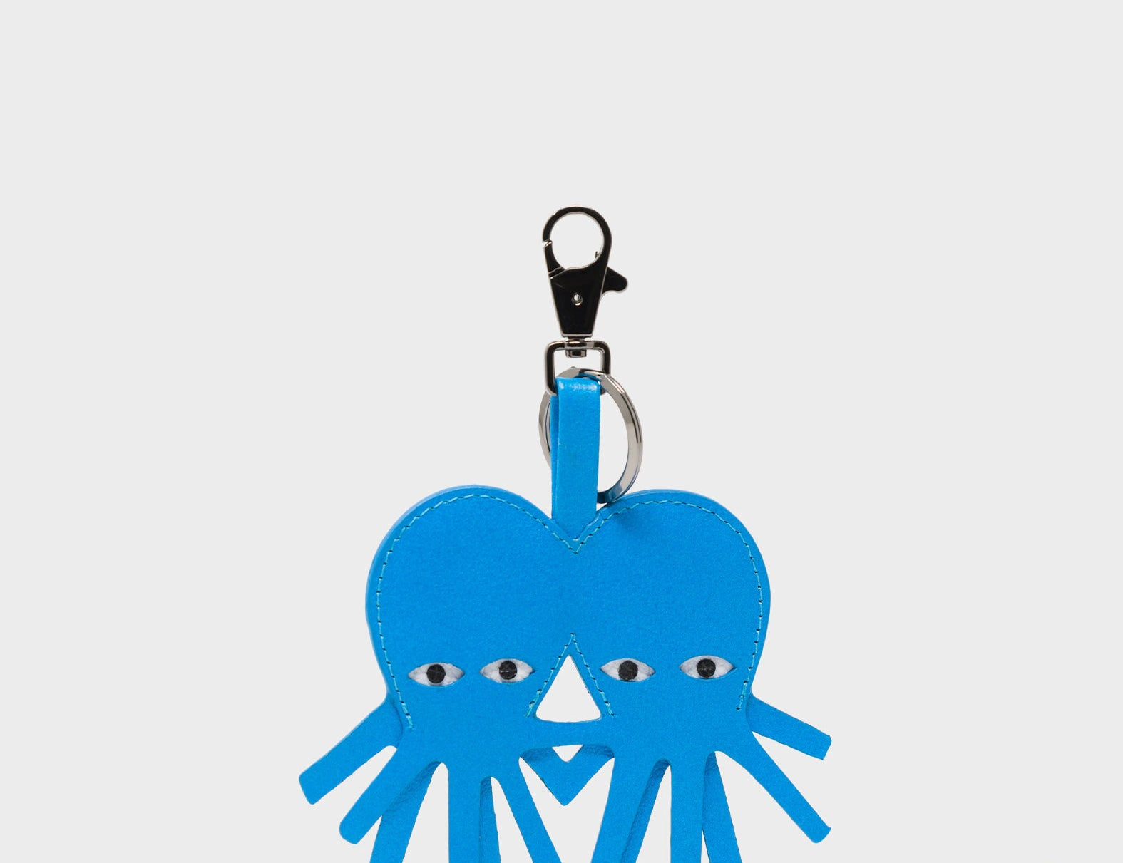 Octotwins Charm - Hawaii Blue Leather Keychain - Front