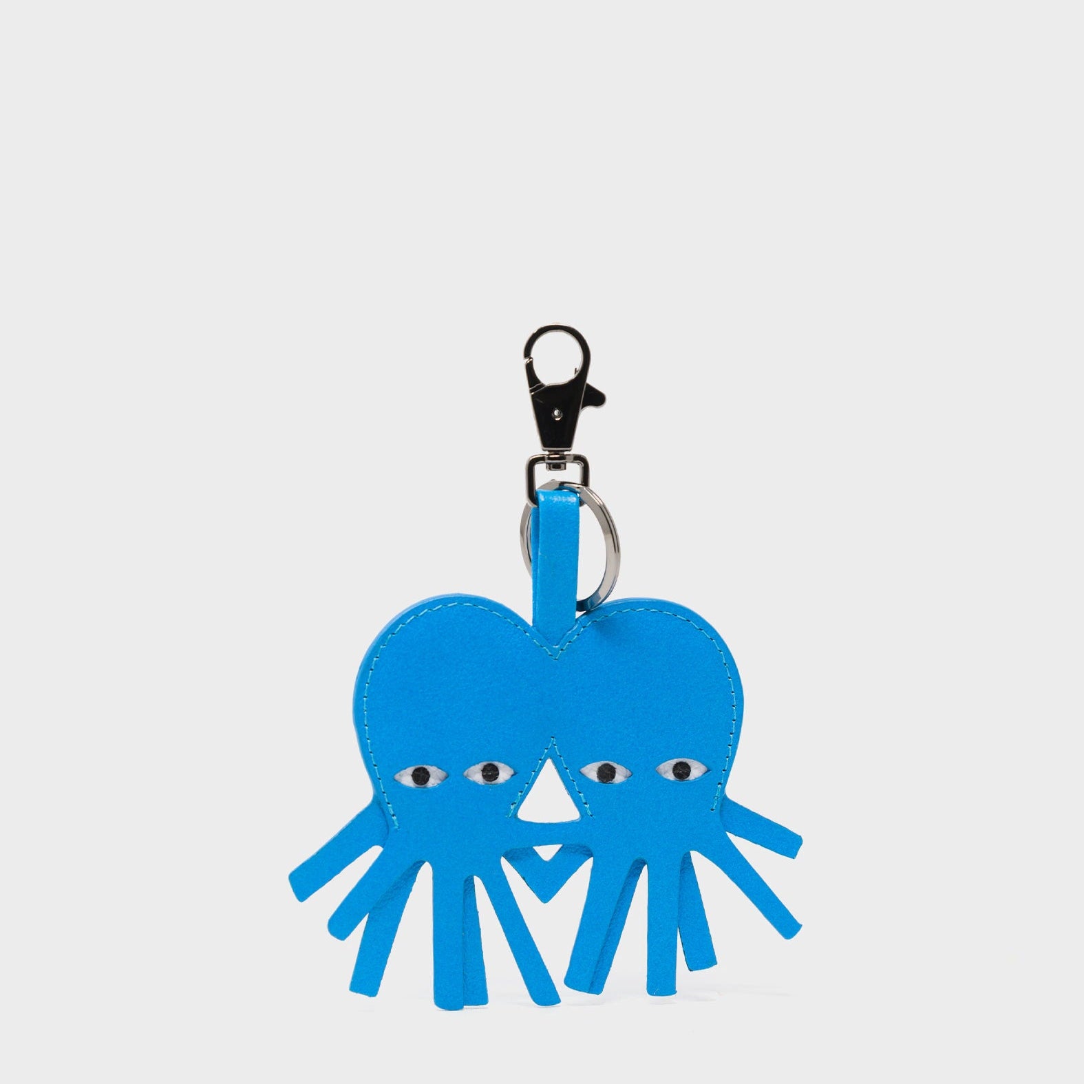 Octotwins Charm - Hawaii Blue Leather Keychain - Front
