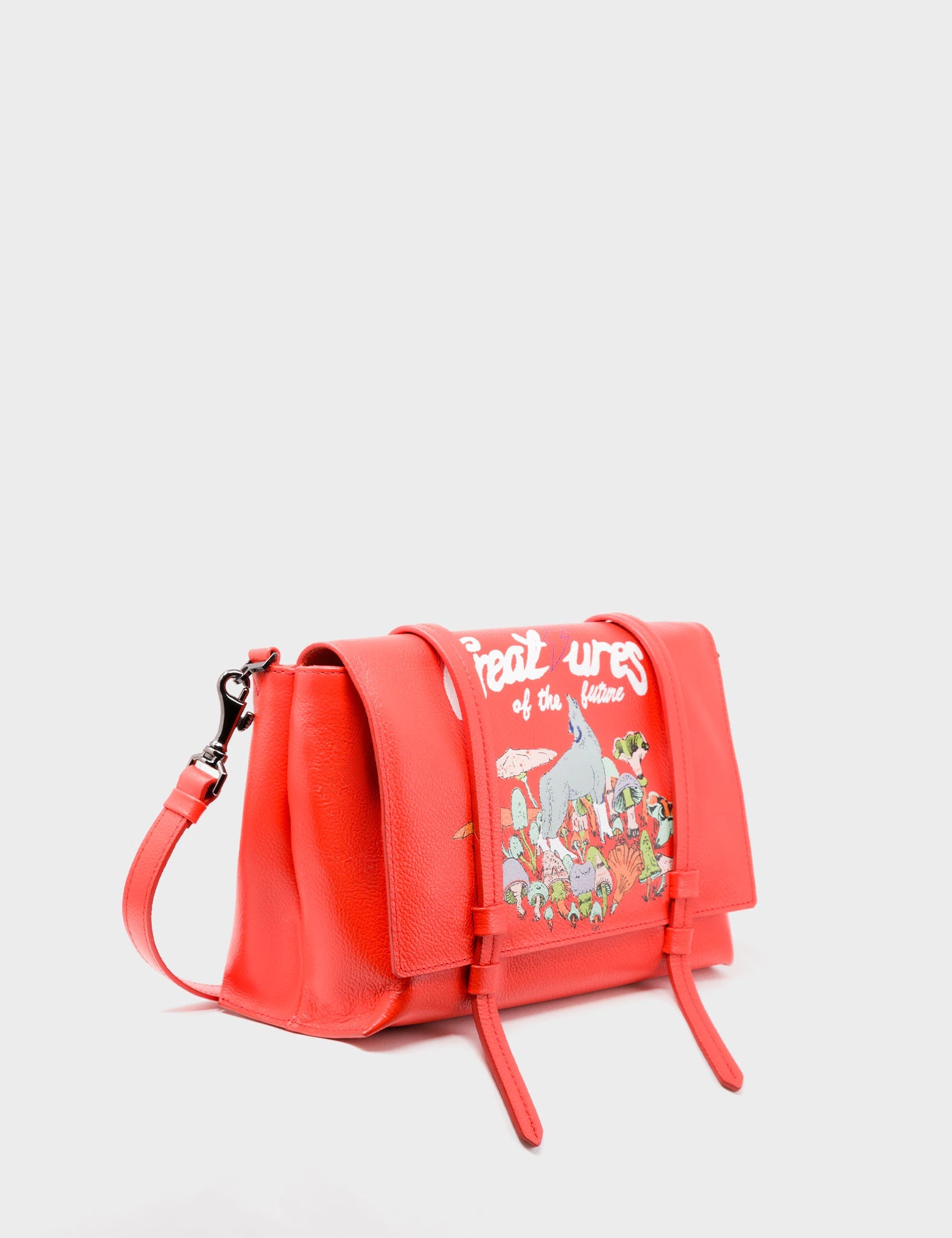 Victor Fiesta Red Reversible Small Messenger Bag - Woodlands Embroidery