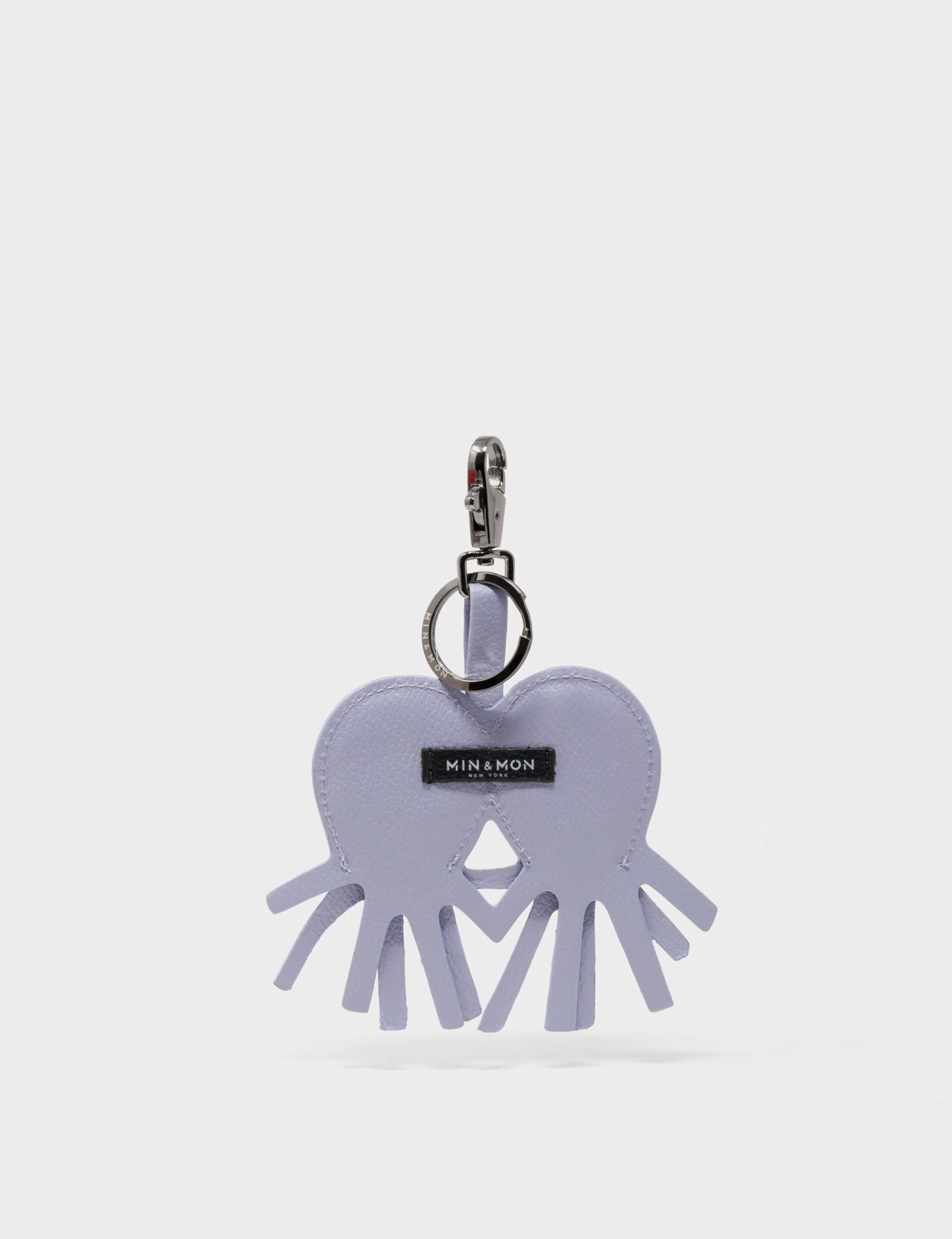 Octopus Charm - Icelandic Blue Leather Keychain - Back