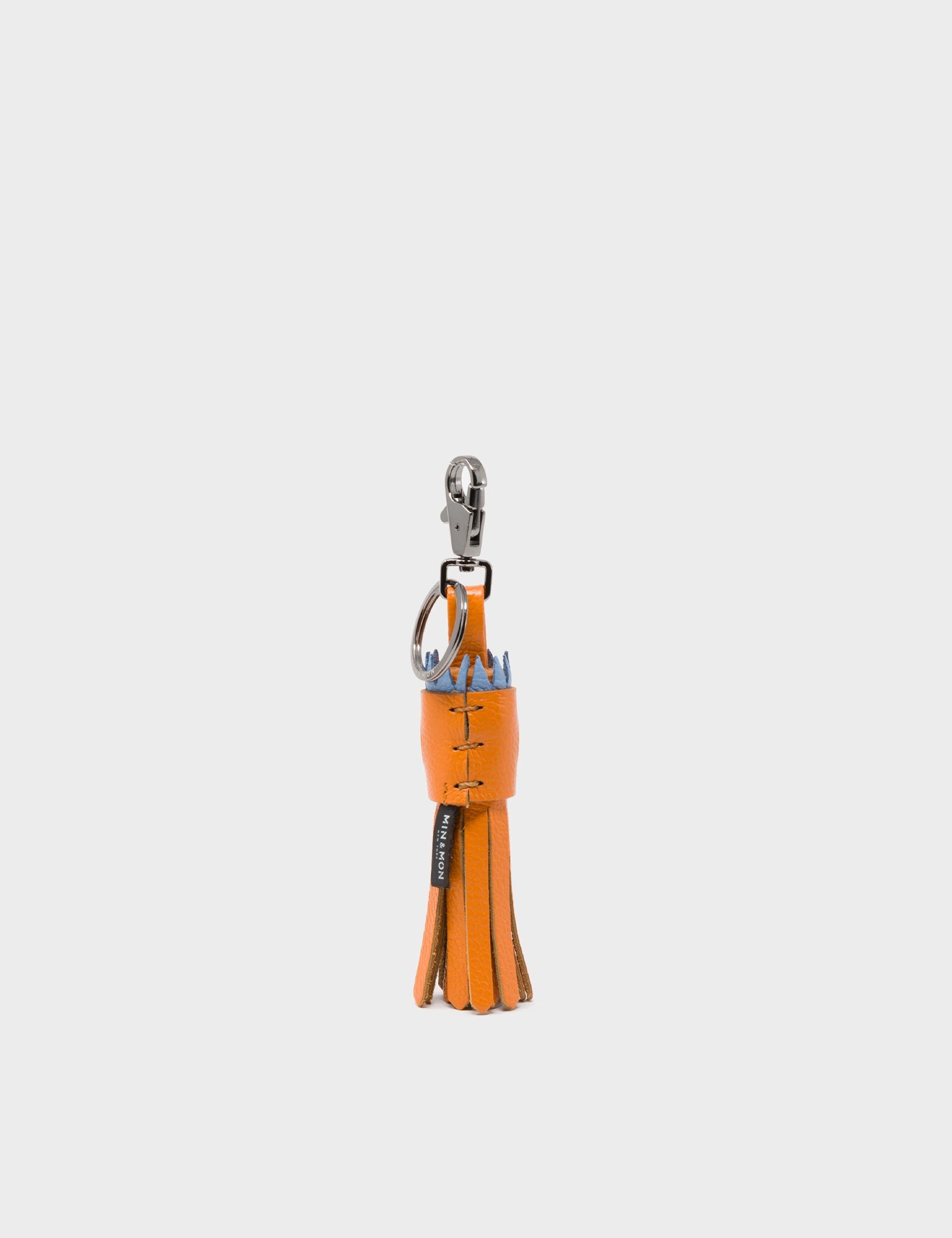 Queen Callie Marie Charm - Orange Leather Keychain - Back 