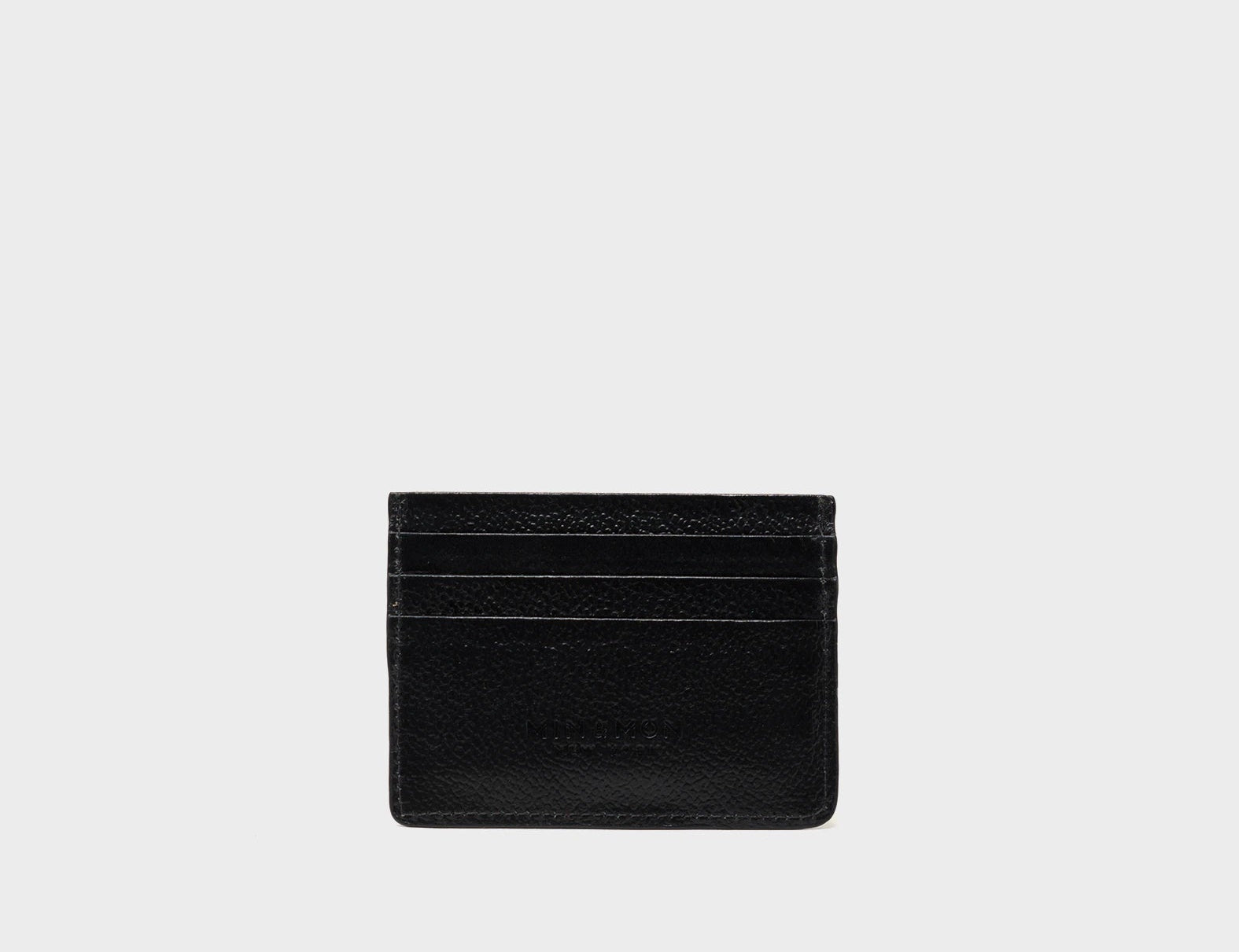 Filium Black Leather Cardholder - All Over Eyes Embroidery - Back