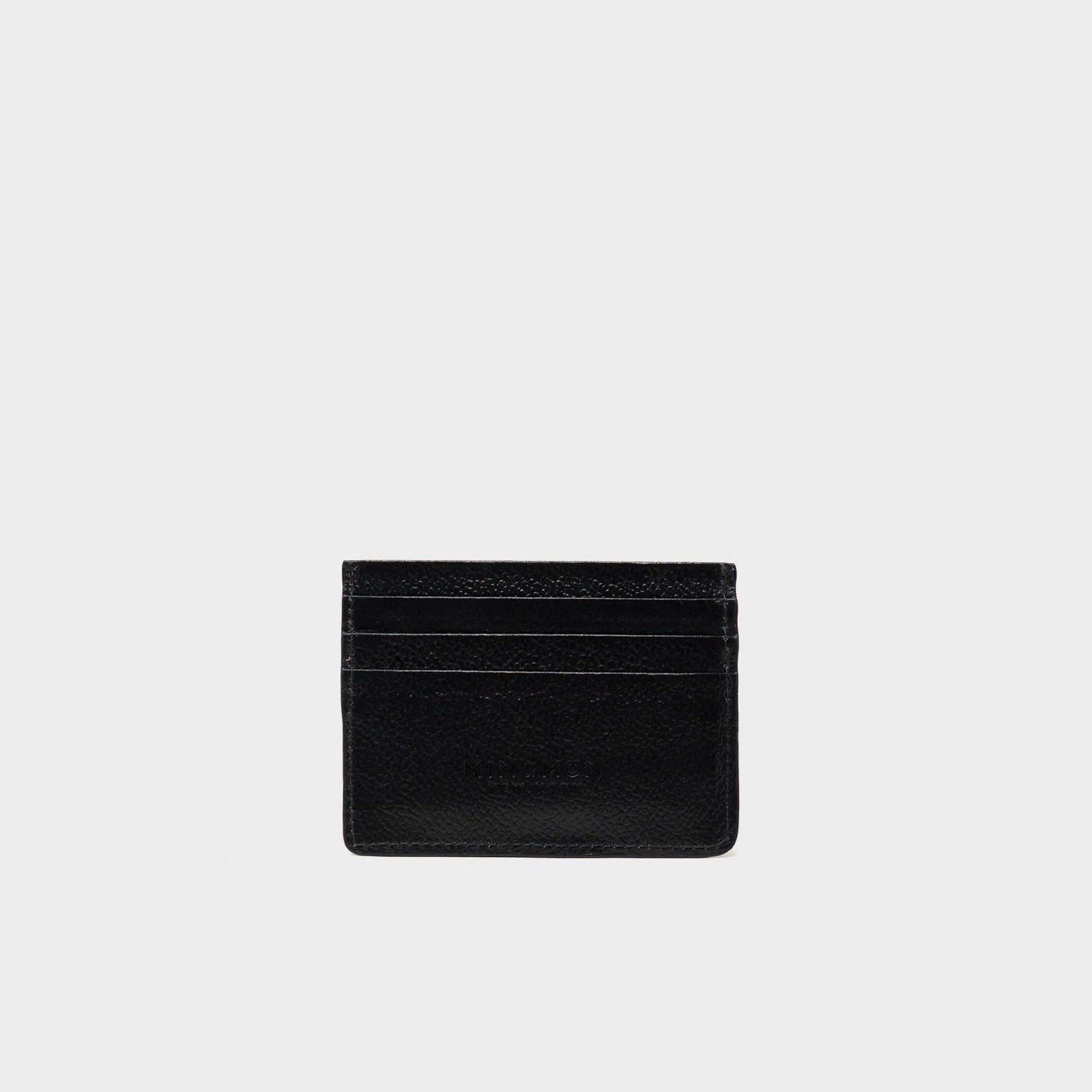 Filium Black Leather Cardholder - All Over Eyes Embroidery - Back