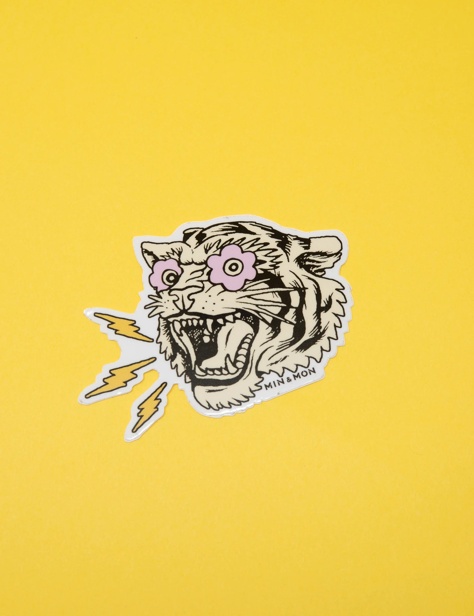 Herocity Permanent Vinyl Stickers Pack of 4 - Tiger Face sticker 