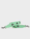 Detachable Ash Green Leather Shoulder Strap - All Over Eyes Embroidery