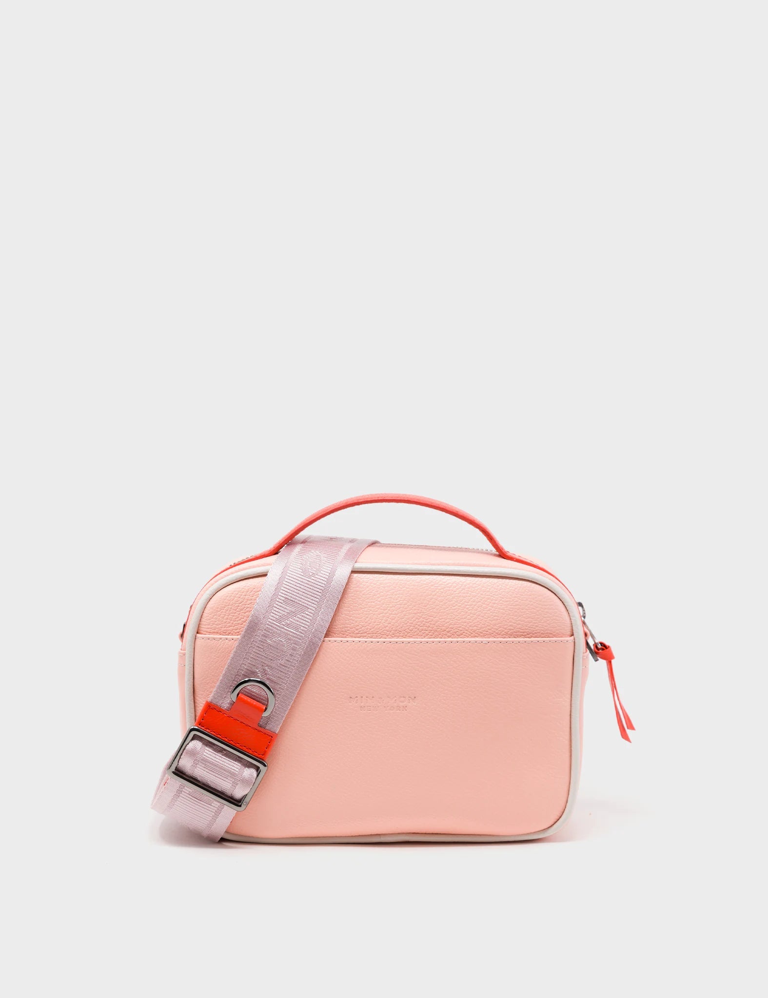 Verto Rosa Quartz Leather Crossbody Handbag - Woodlands Embroidery - Back 