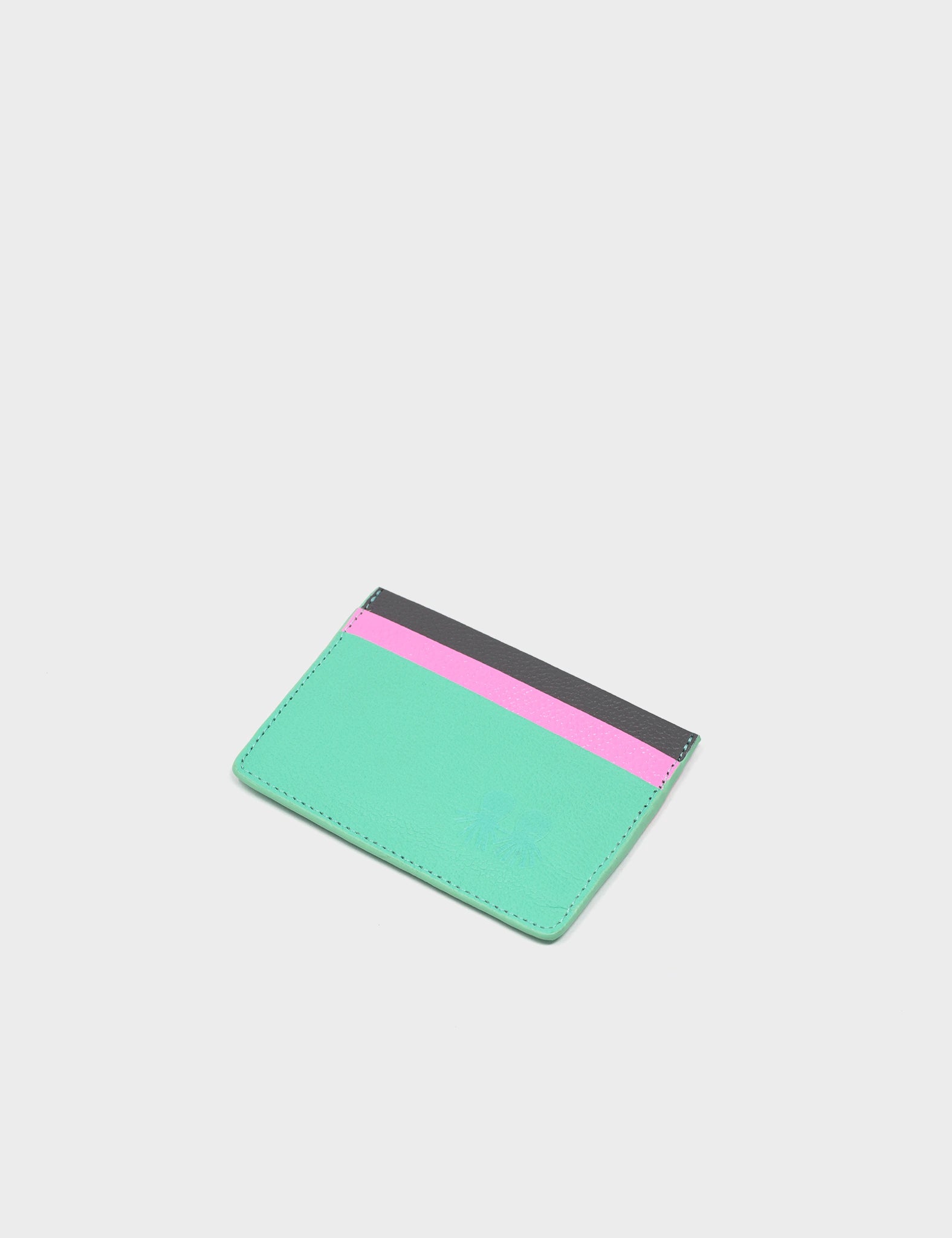 Filium Cardholder - Biscay green Print- Front corner angle view
