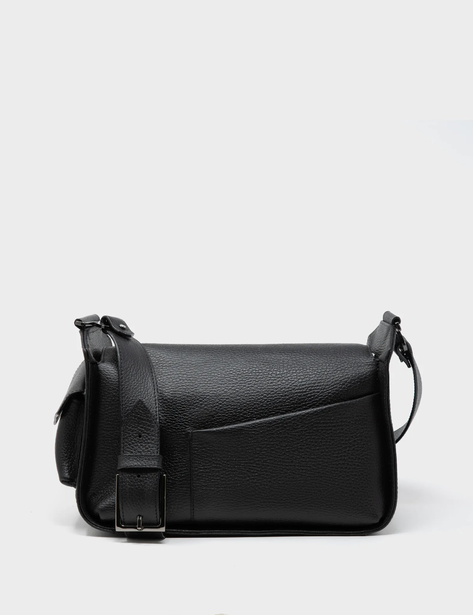 Shoulder Strap - Black Leather All Over Eyes Embroidery – Min & Mon