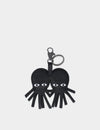 Octotwins Charm - Black Leather Keychain