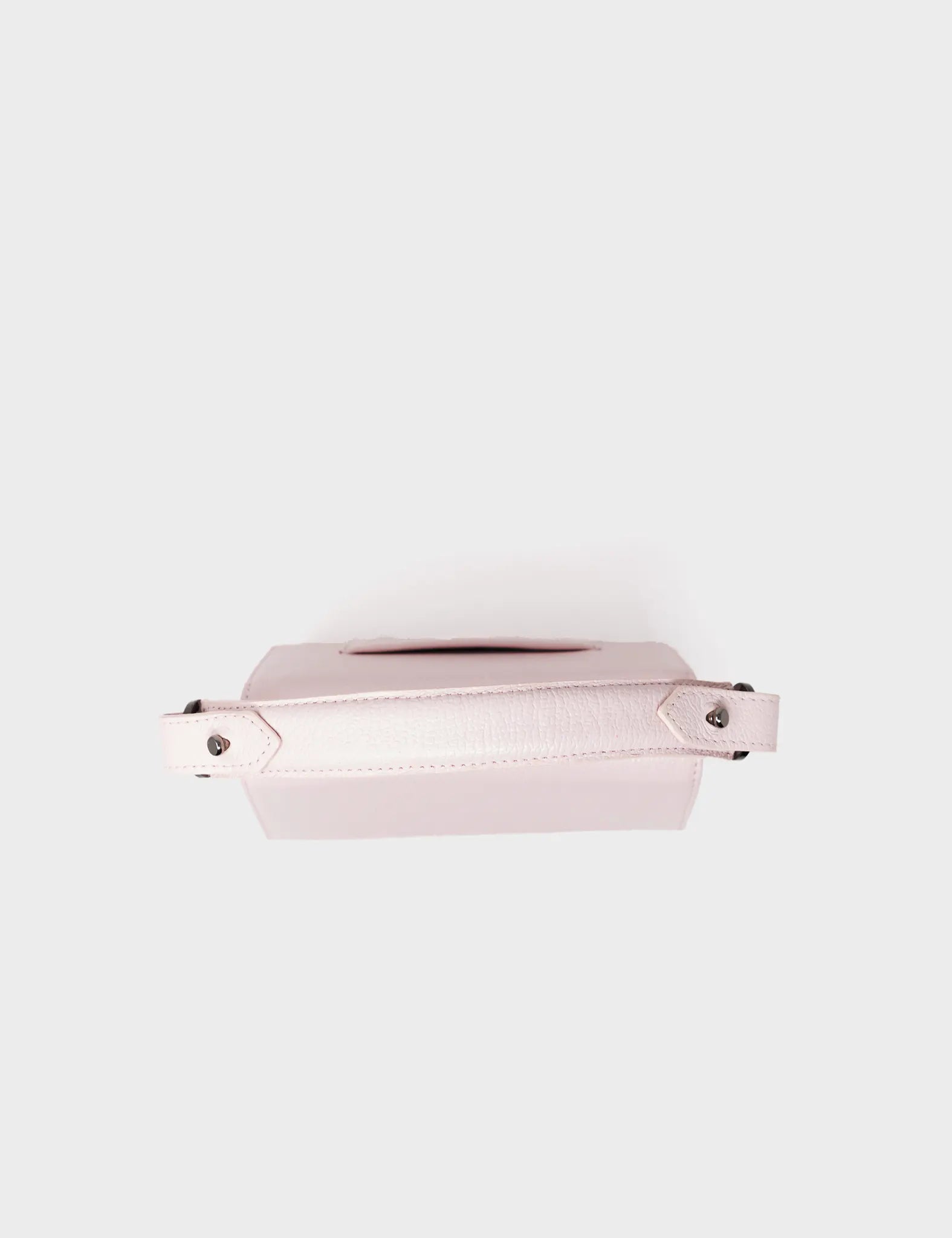Anastasio Micro Crossbody Handbag Powder Pink Leather - Eyes Embroidery - top view