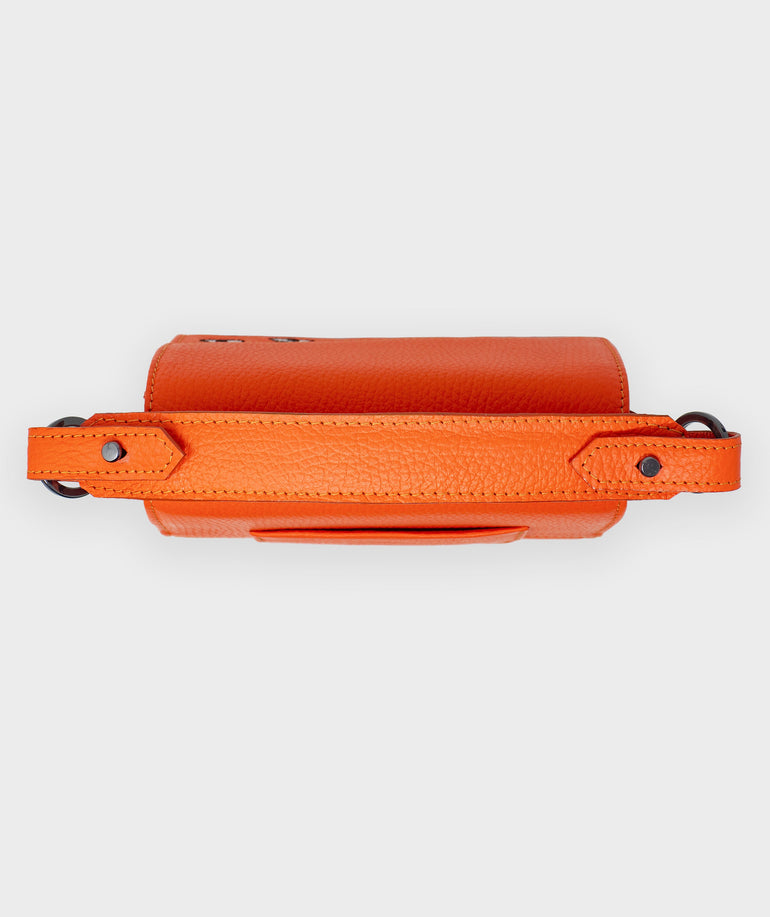 Anastasio Micro Crossbody Handbag Neon Orange Leather - Eyes Embroider ...