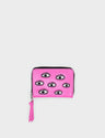  Frodo Bubblegum Pink Leather Wallet - Eyes Embroidery - Front view