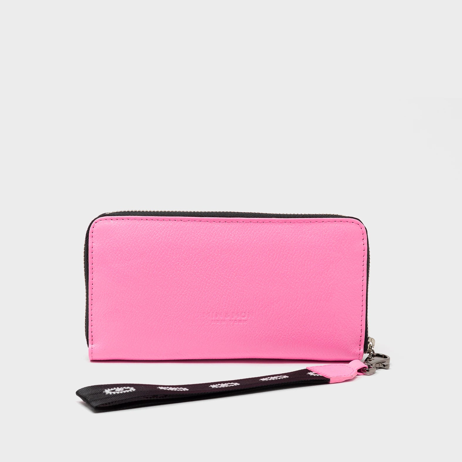 Francis Wallet - Bubblegum Pink All Over Eyes Embroidery - Back view