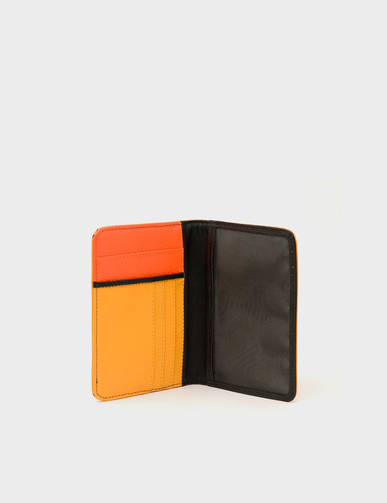 Frida Passport Cover - Marigold Leather - Inside view