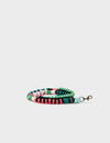 Detachable Shoulder Strap - Green and Pink Handwoven Paracord