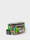 Harold Fanny Pack Deep Green Leather - Tangle Tales Print