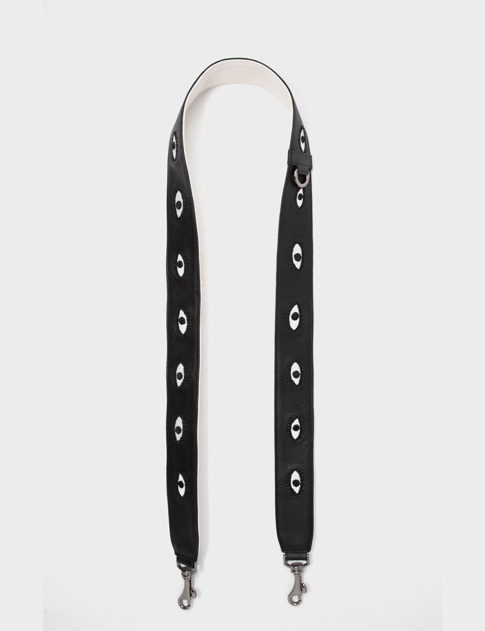 Black leather shoulder strap hotsell