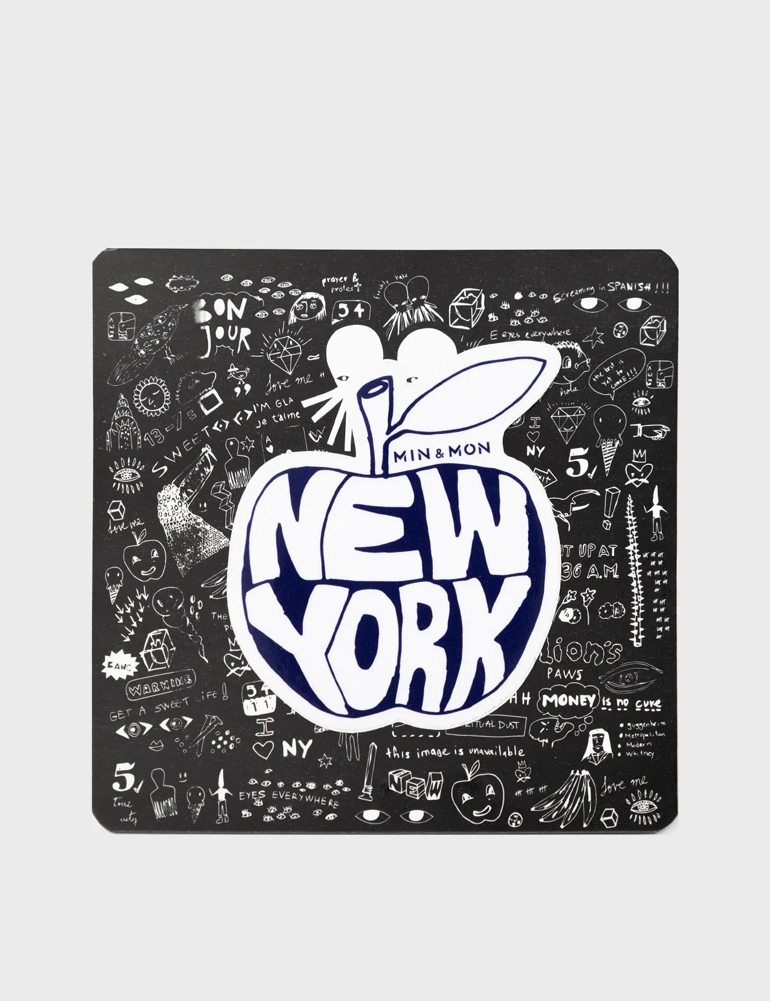 Herocity Permanent Vinyl Stickers Pack of 4 - NYC apple