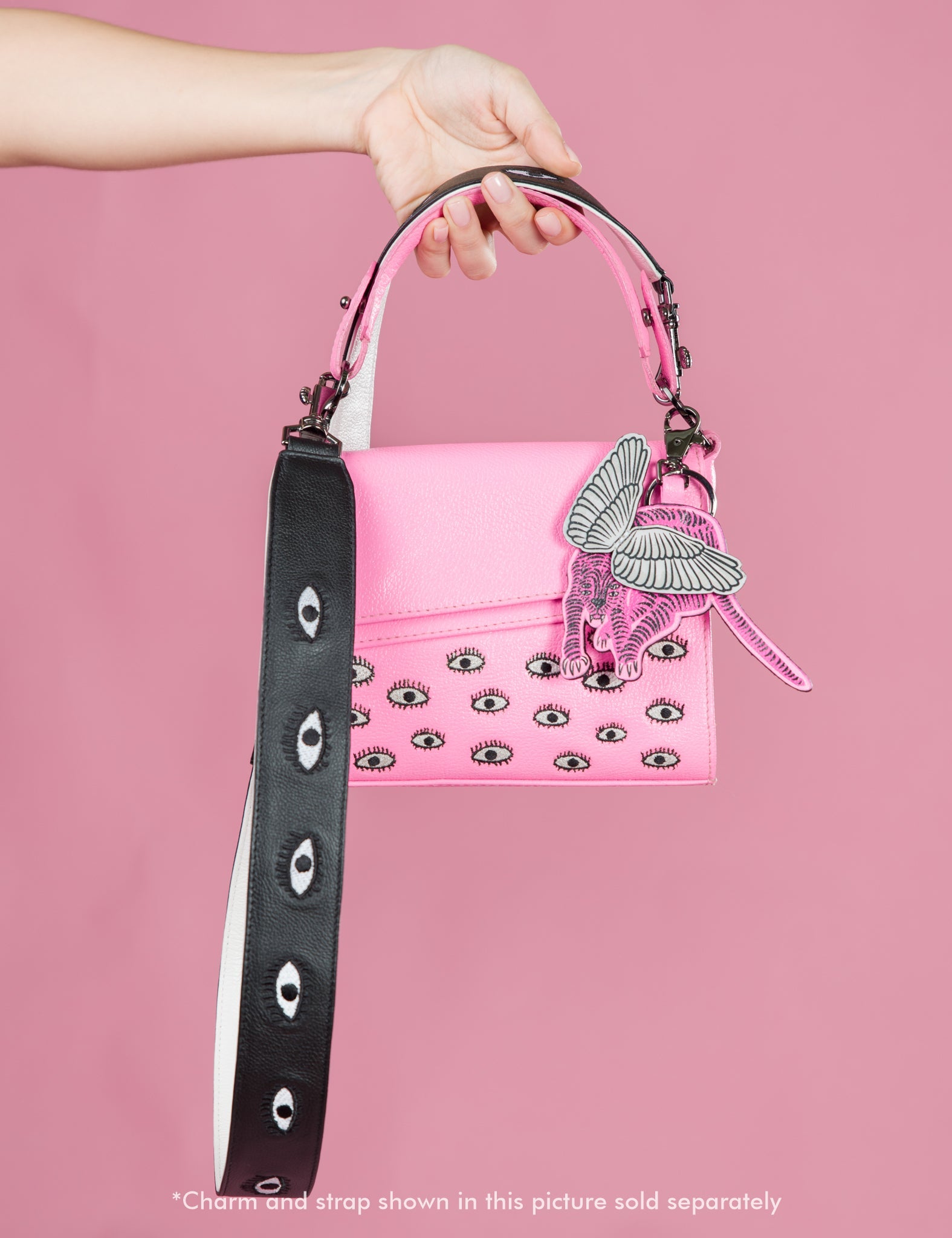 black and pink strap